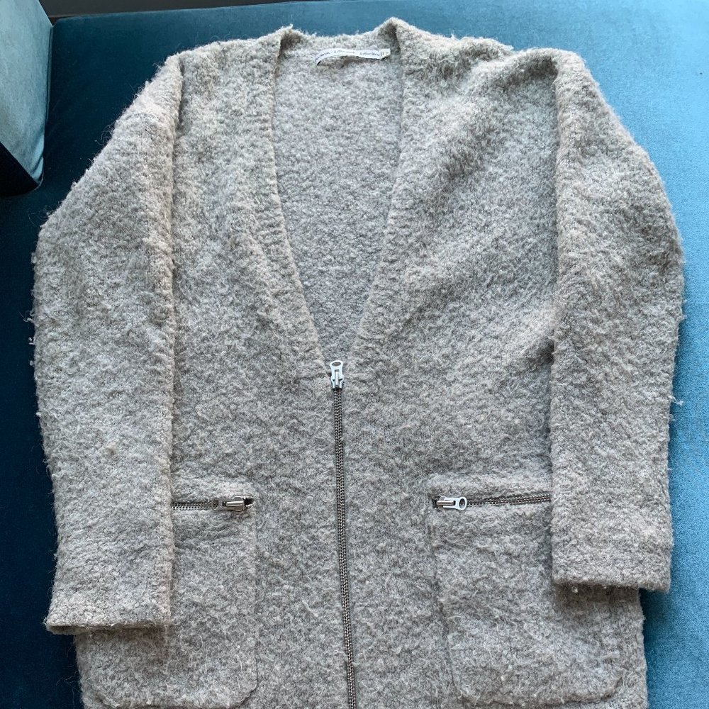 & Other Stories Oversized Wool Grey Cardigan Small